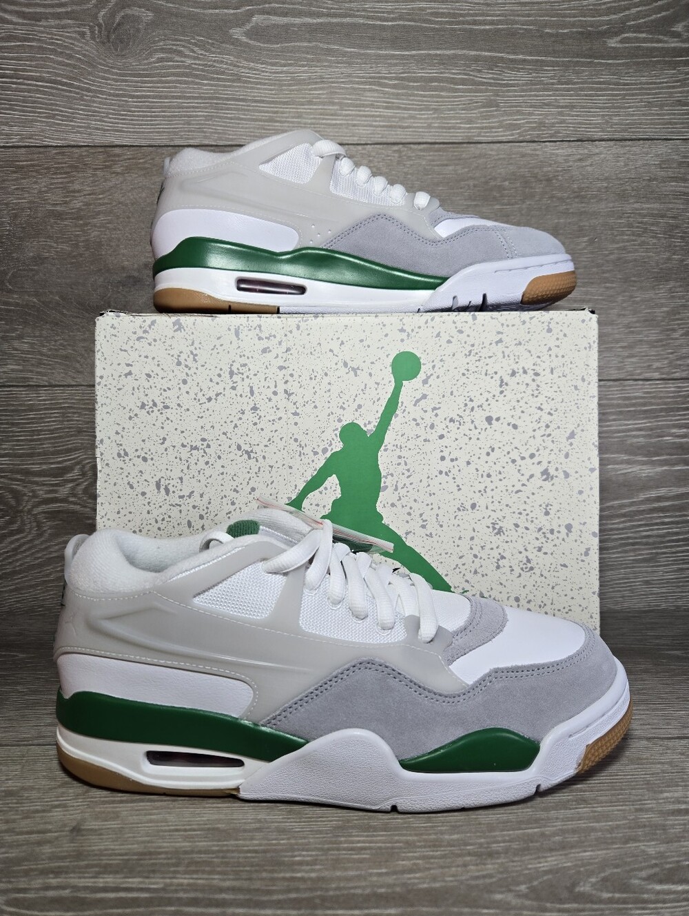 Nike Air Jordan 4 RM Sneakers White / Pine Green / Grey FQ7939-103 Select Size